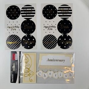 Paperbilities Scrapbook Embellishments Anniversary Birthday NWT 3D Stickers Lot